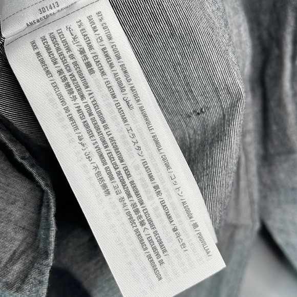 HOLLISTER Mens Preppy Button Down Shirt Bluish Grey Stretch Long Sleeve Size S - Picture 8 of 11